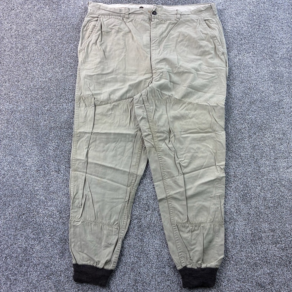 Vintage Saf-T-Bak Hunting Pants Mens 38x30 Beige Jogger Khaki Canvas